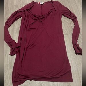 Elegant Wine Red Mini Dress